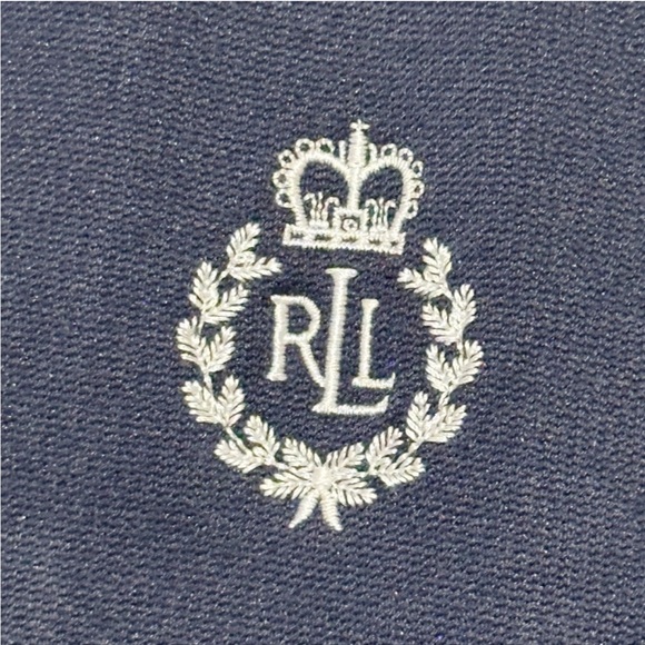 Ralph Lauren Lauren Active Women's Navy White Zip Up Jacket - Size Medium - Picture 5 of 6